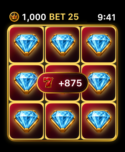 Diamond Vault jackpot slot on Apple Watch
